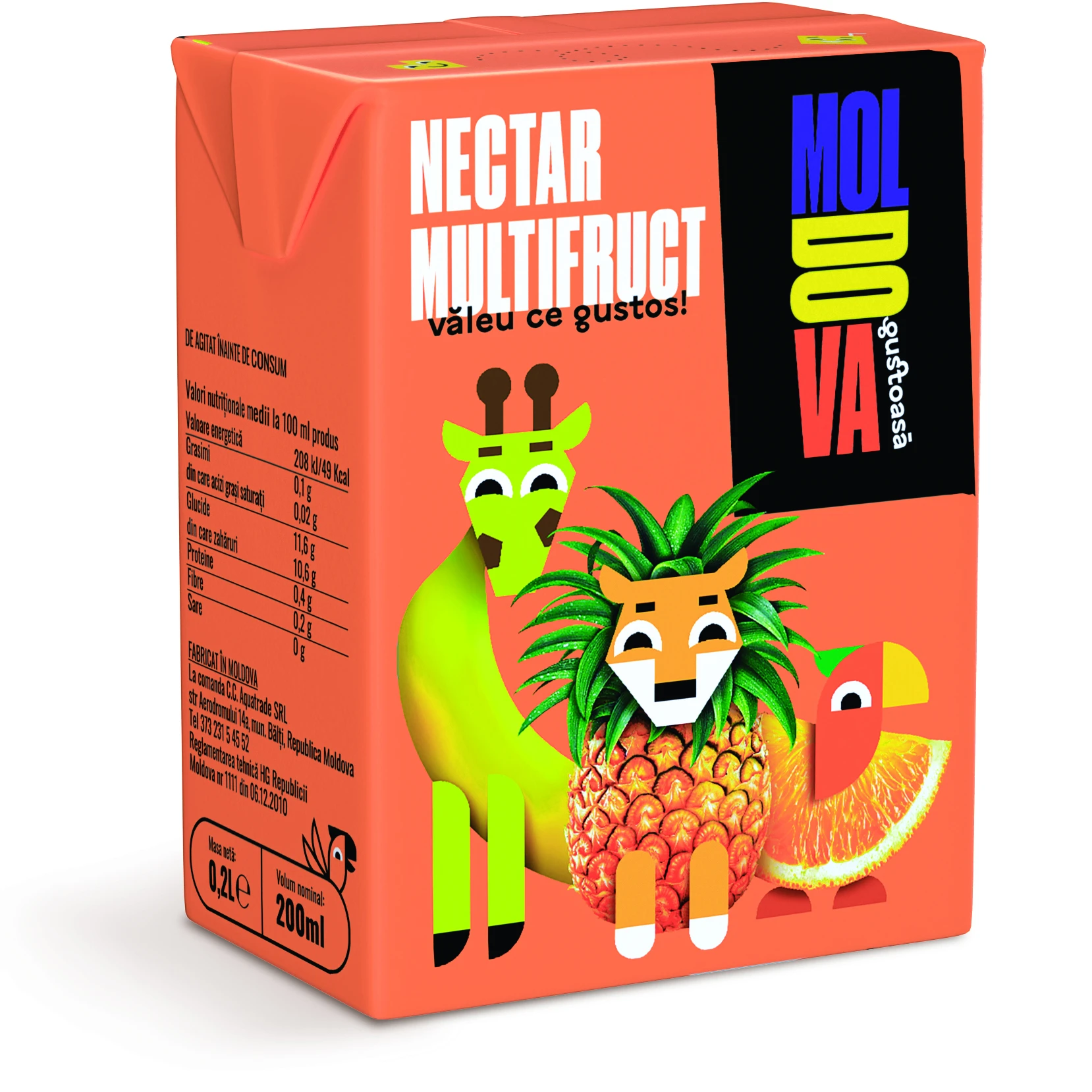 Nectar Moldova Gustoasă Multifruct 0.2 L câte 12 buc