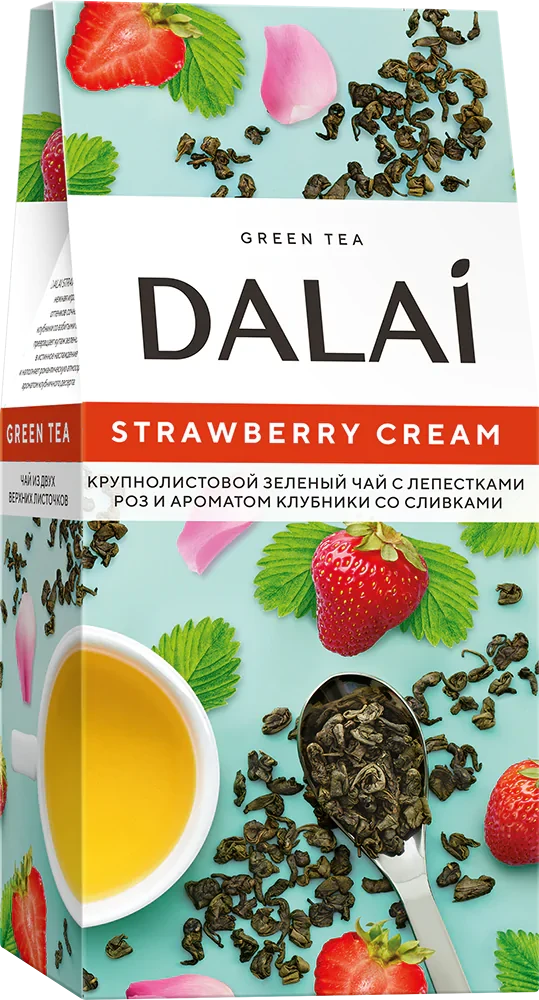 Ceai Dalai Strawberry Cream, 80 g