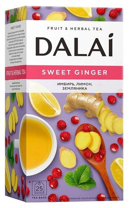 Ceai Dalai Sweet Ginger, 25 pliculețe