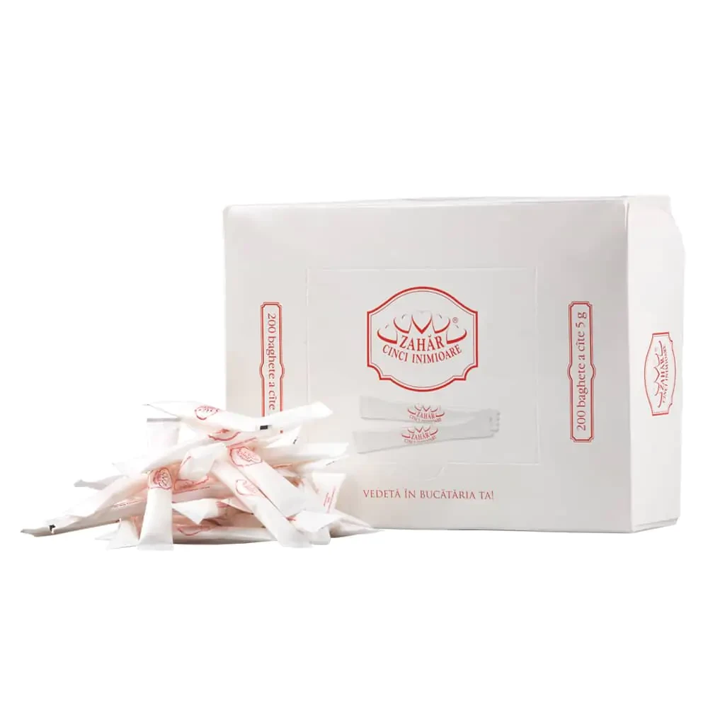 Zahăr Cinci Inimioare 200 plicuri x 5 g