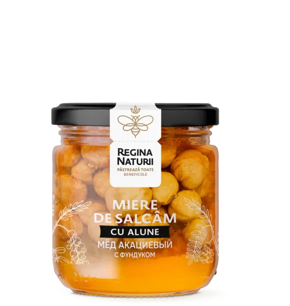 Miere Regina Naturii de salcâm cu alune 250 g