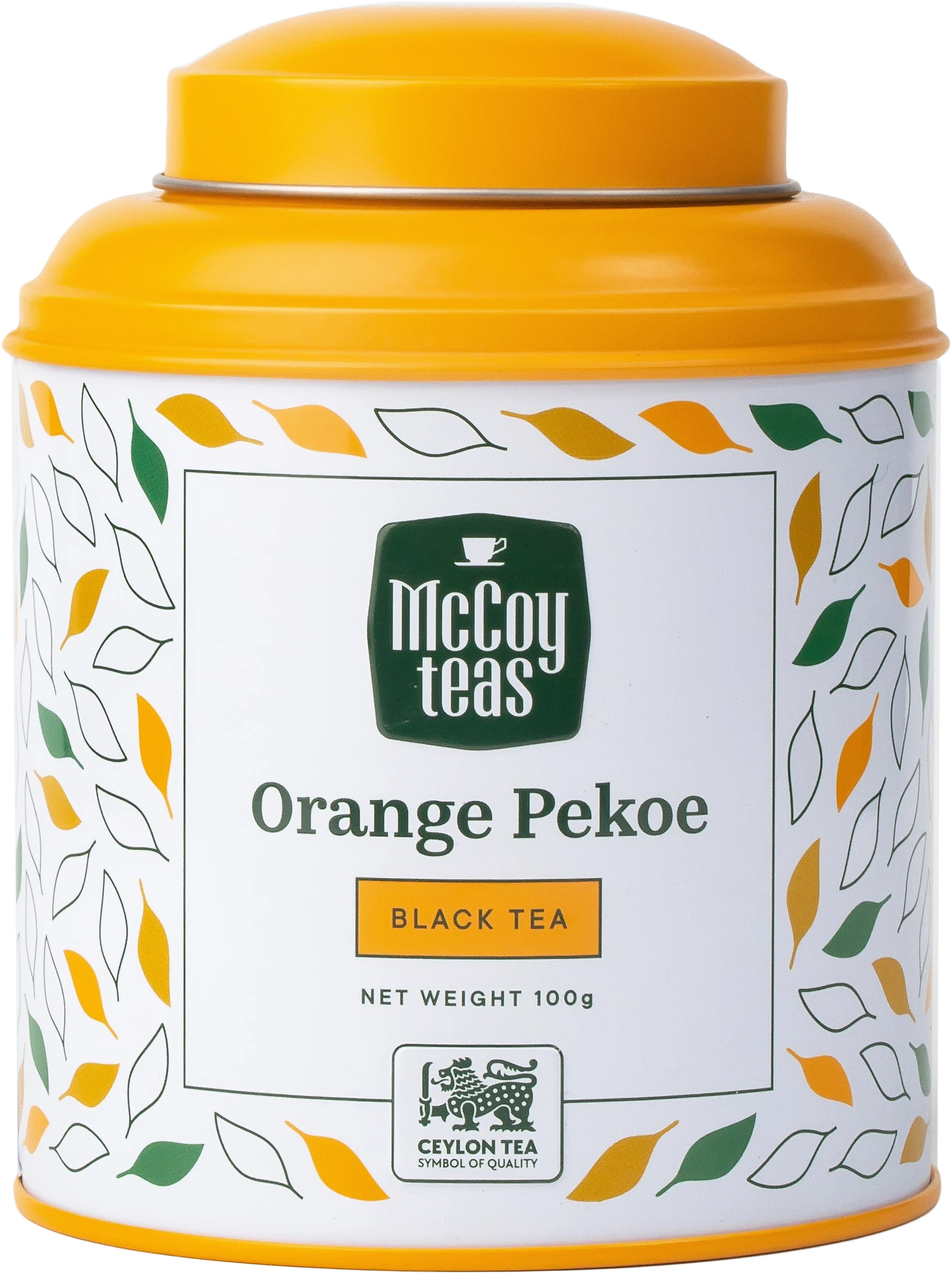 Ceai McCoy Orange Pekoe, 100g cutie de metal