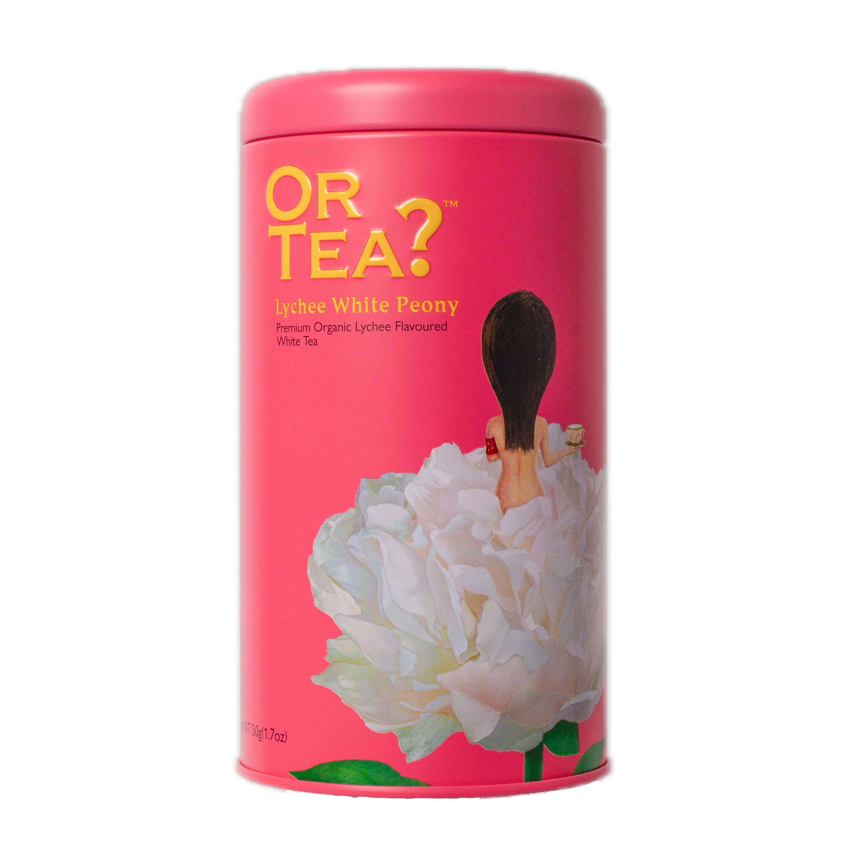 Ceai alb Or Tea? Lychee White Peony, 50 g cutie metalică